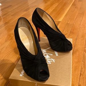 Christian Louboutin open toe Manchon bootie, 37.5